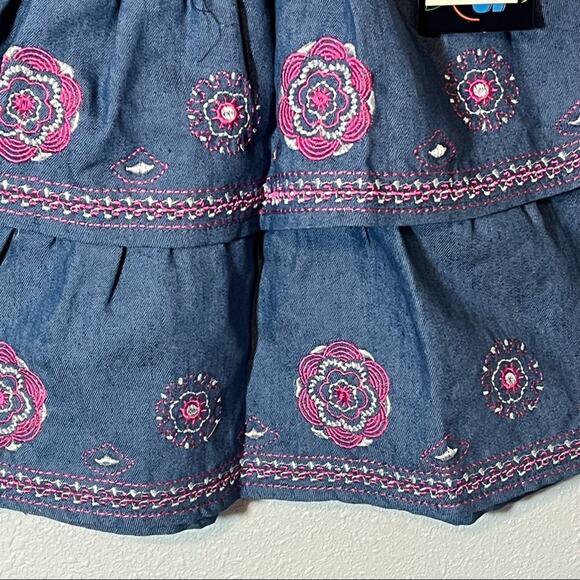 NWT Sweet & Soft Paris Pink & Denim Dress & Bloomer Set 24 Months - Picture 10 of 16